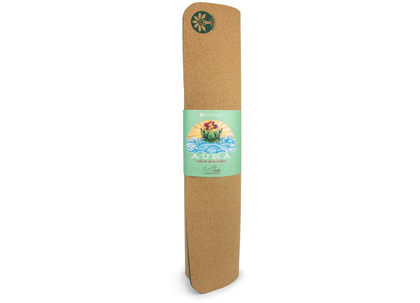 Blossom Aura Cork Yoga Mat: 72" x 26"