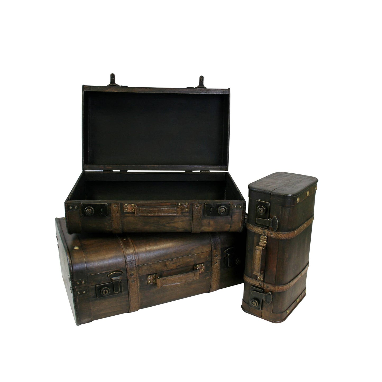 Brown Wooden Suitcase sets