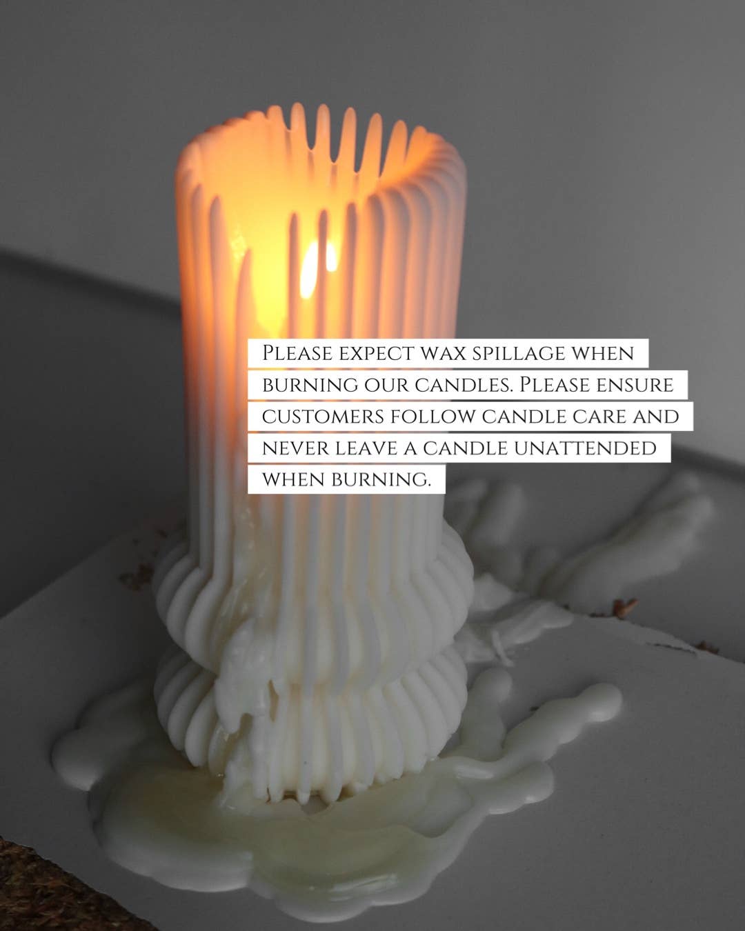 Peony candle: Natural/white