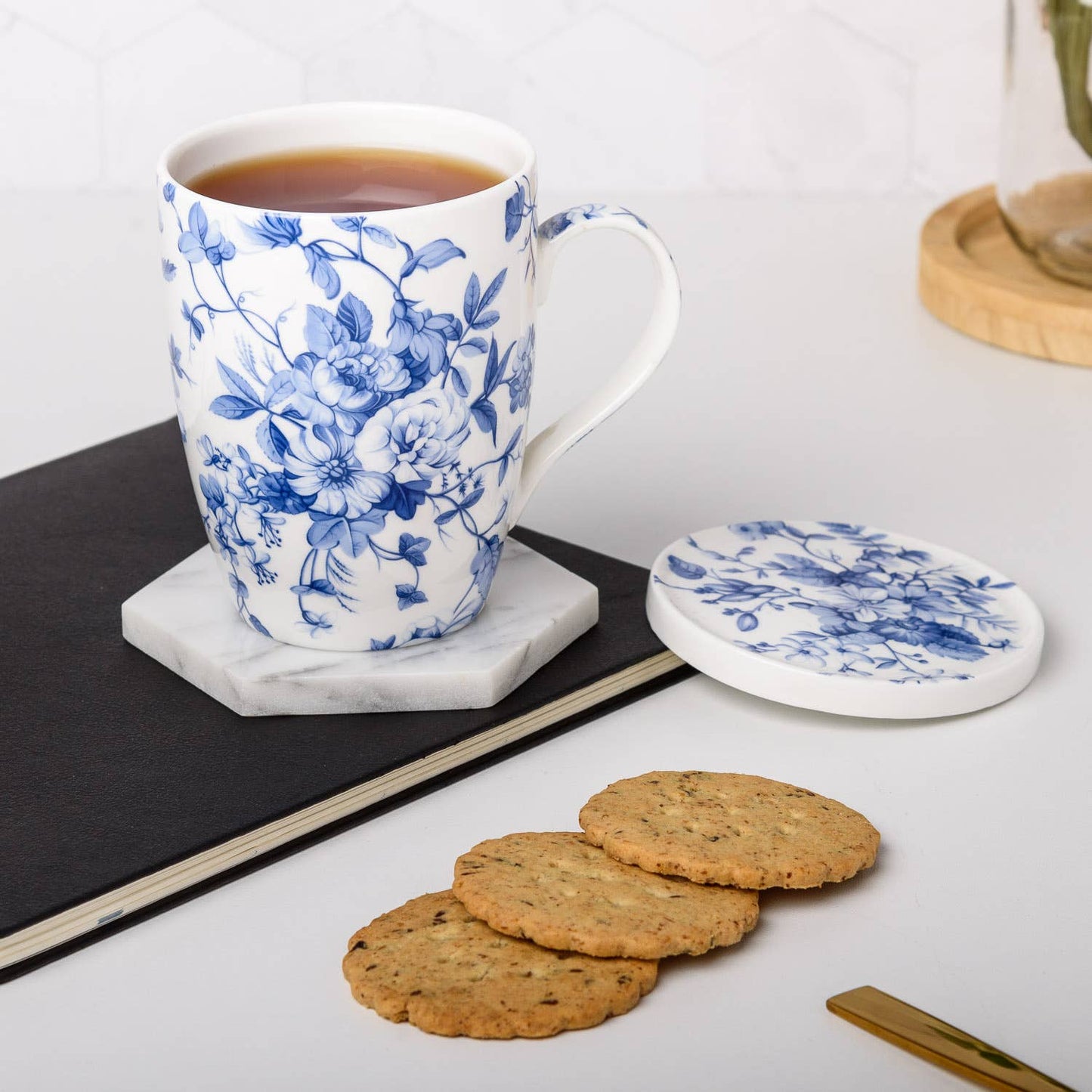 'Always in Bloom' Tea Mug w/ Infuser & Lid