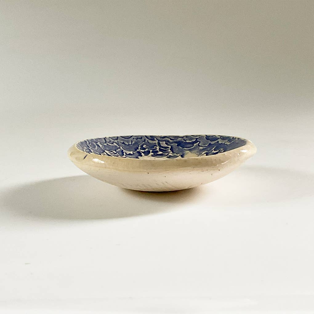 Pottery Dish Bowl - Crescent Moon