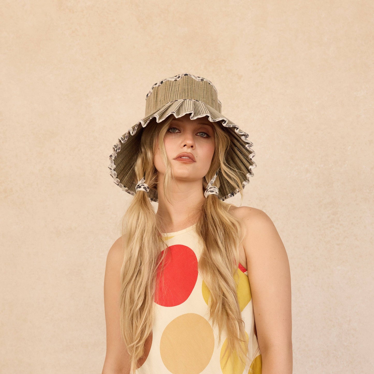 Polka | Monochrome | Luxe Capri Hat: Maxi / Polka | Monochrome / Small
