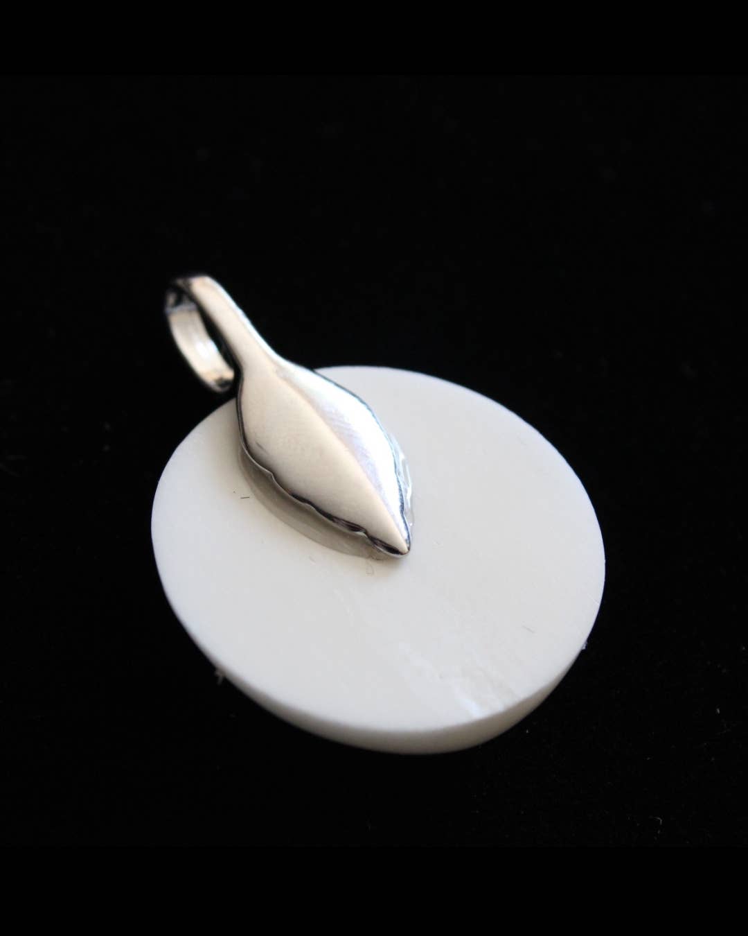 Carved Bone Moonface Pendant