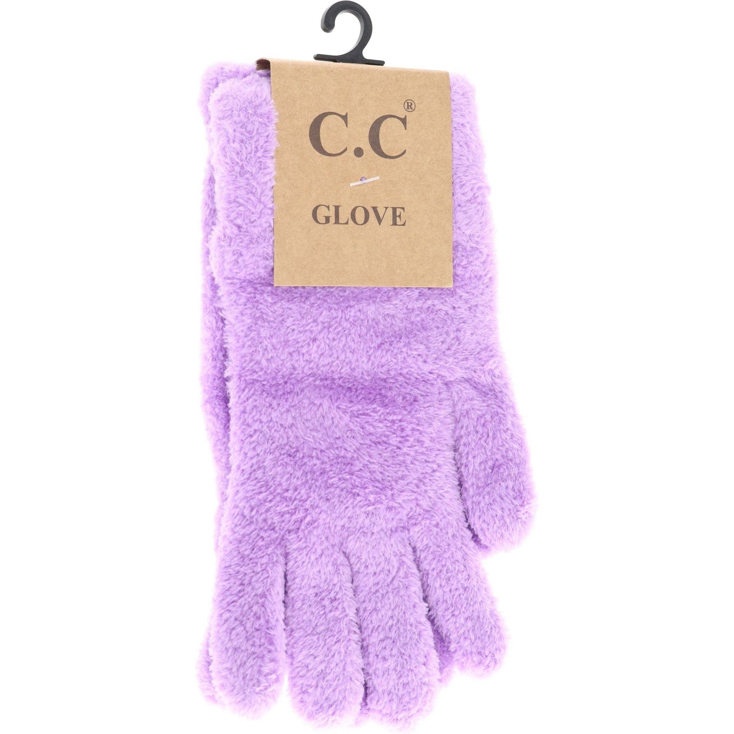 Plush Terry Chenille C.C Gloves GLC0038: Lt. Grey