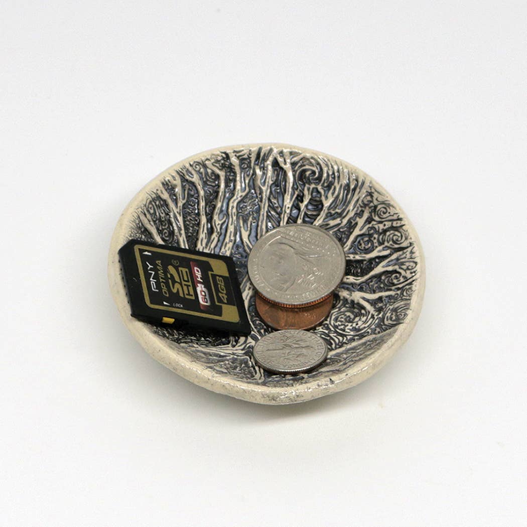 Pottery Dish Bowl - Tree Moon