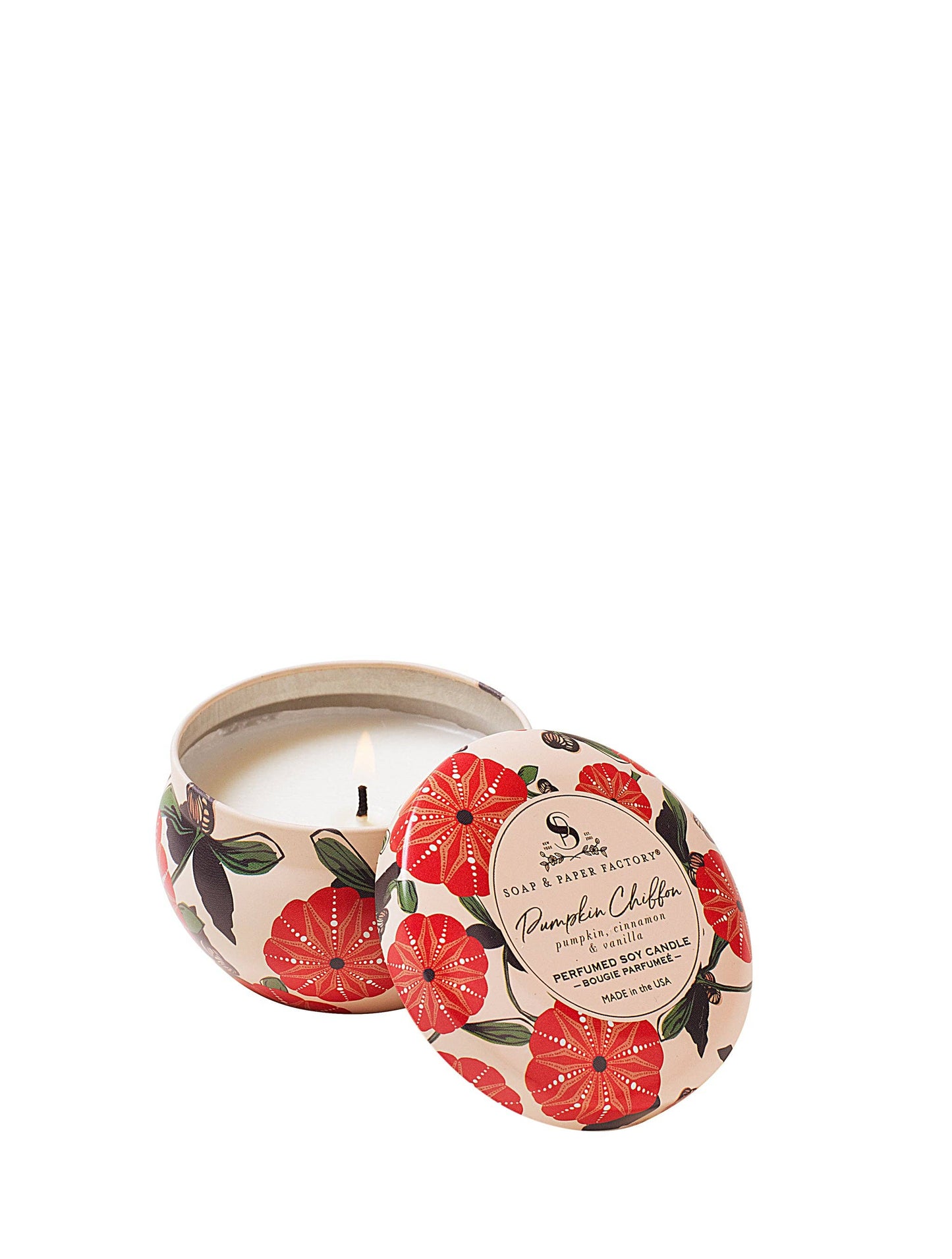 Pumpkin Chiffon Small Tin Soy Candle