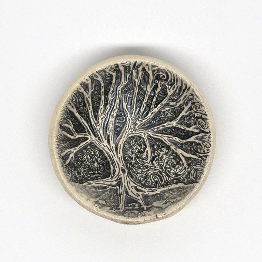 Pottery Dish Bowl - Tree Moon
