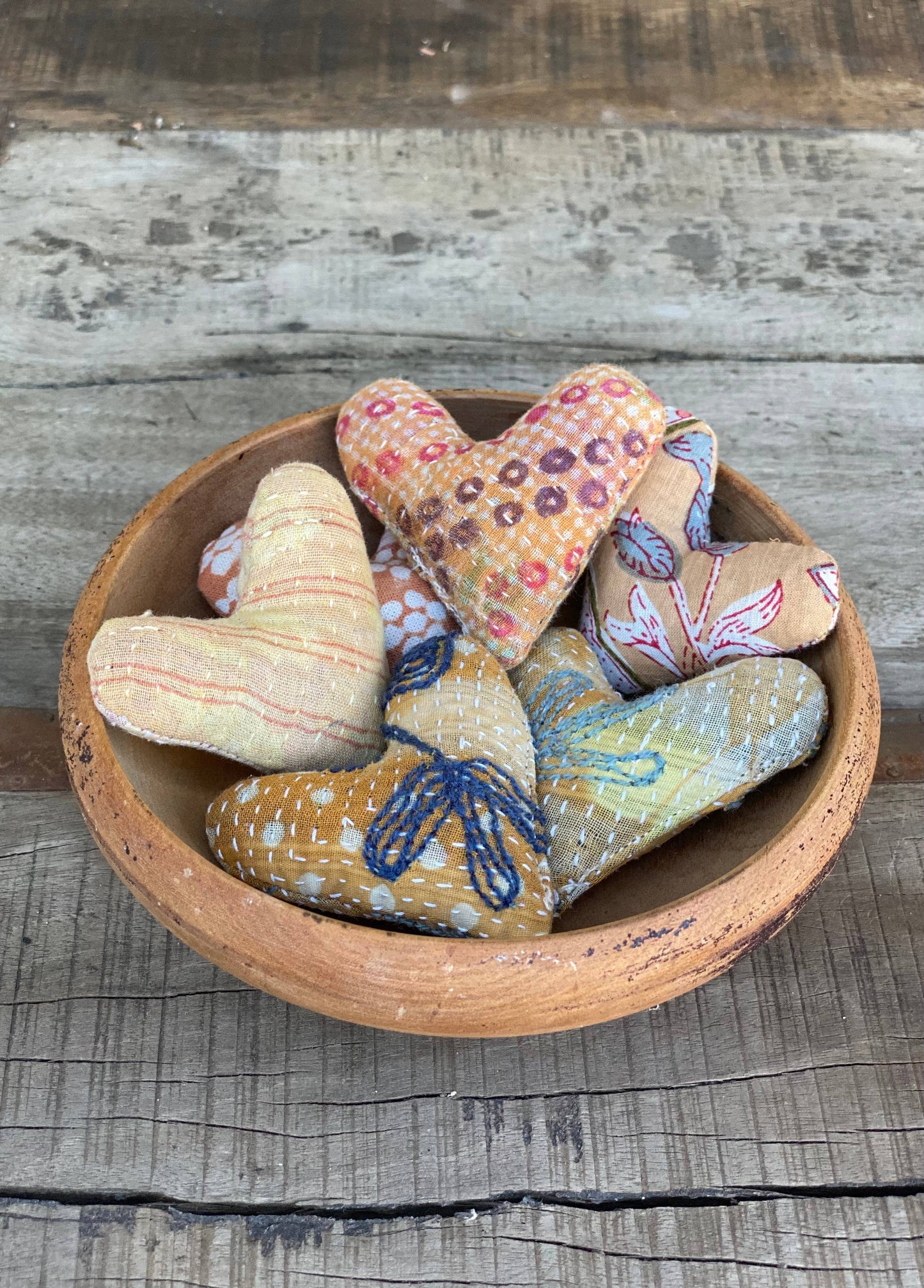 Neutral or pink Print Mini Lavender Heart Sachet