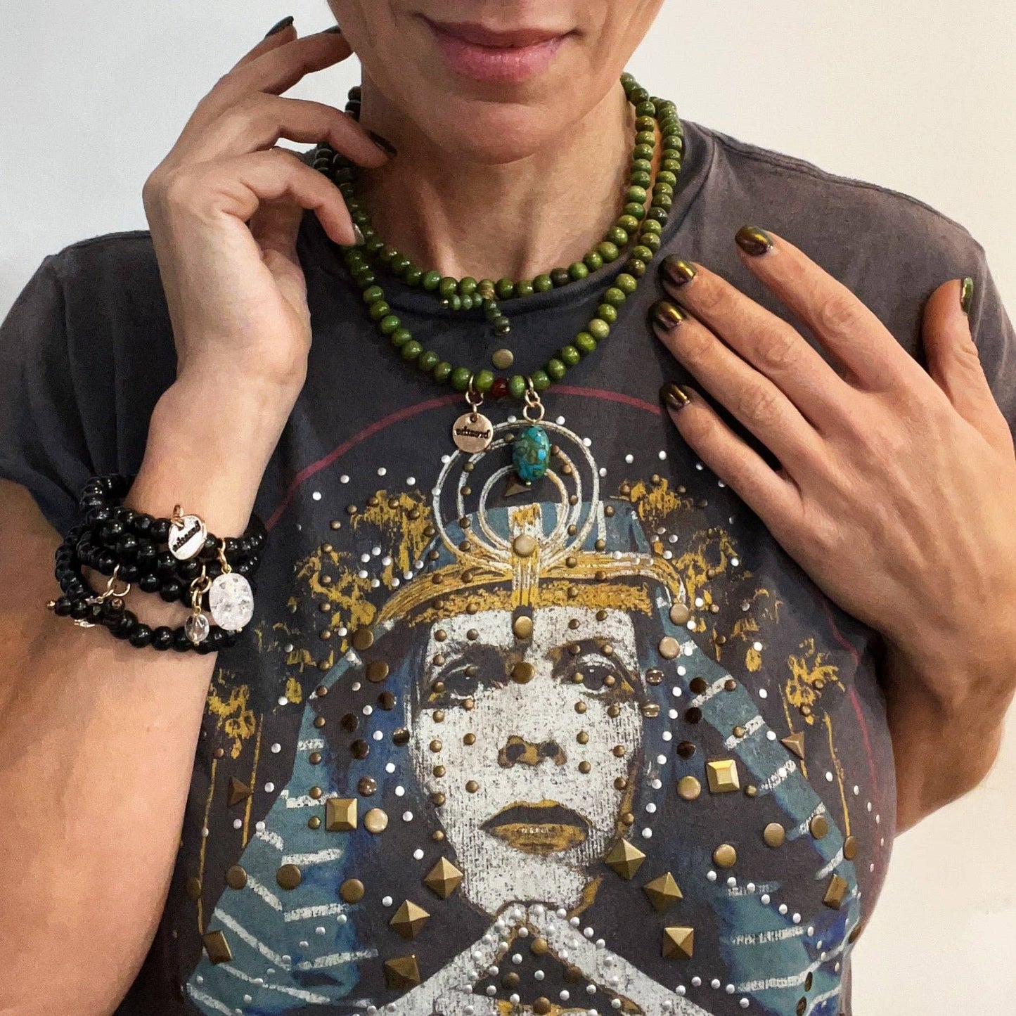 TODAY I CHOOSE JOY | Boho Wrap: Black / S/M / Silver