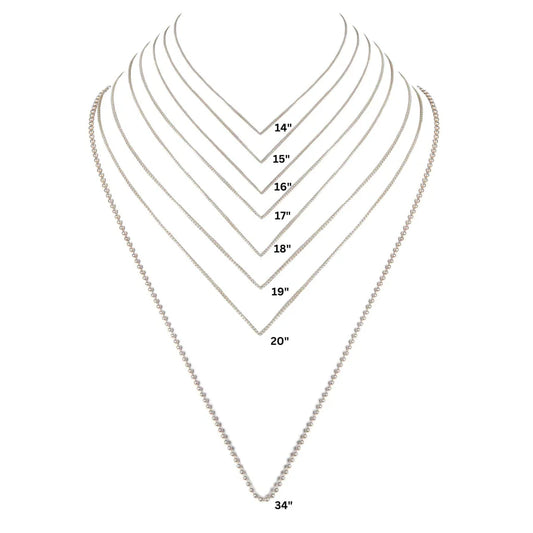 Ball Chain ONLY 34": Silver