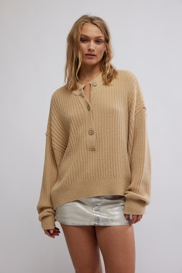 Cocoa Henley Sweater