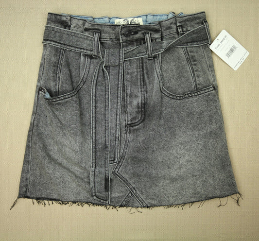 Tie Waist Jean Skirt