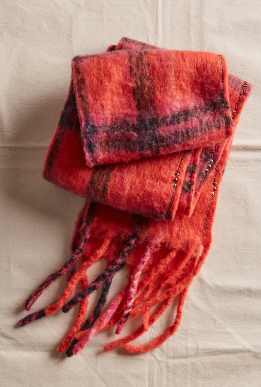 Highland Plaid Skinny Scarf