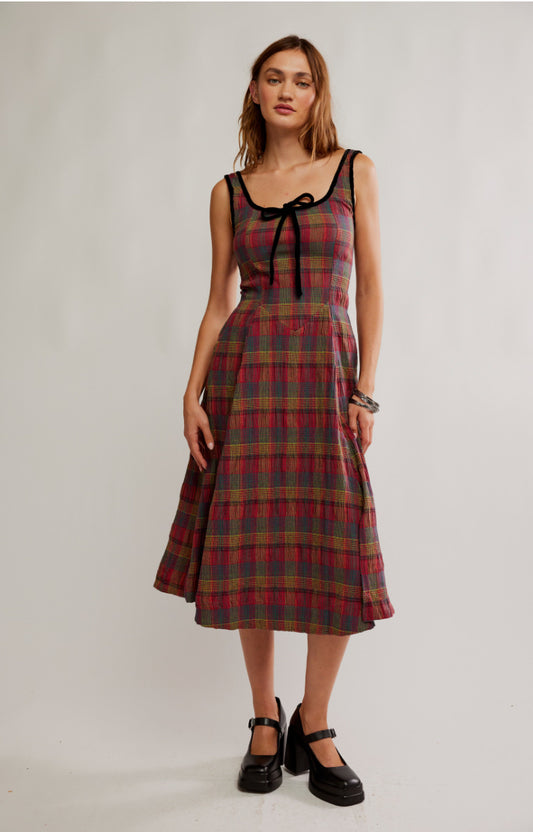Freya Plaid Midi
