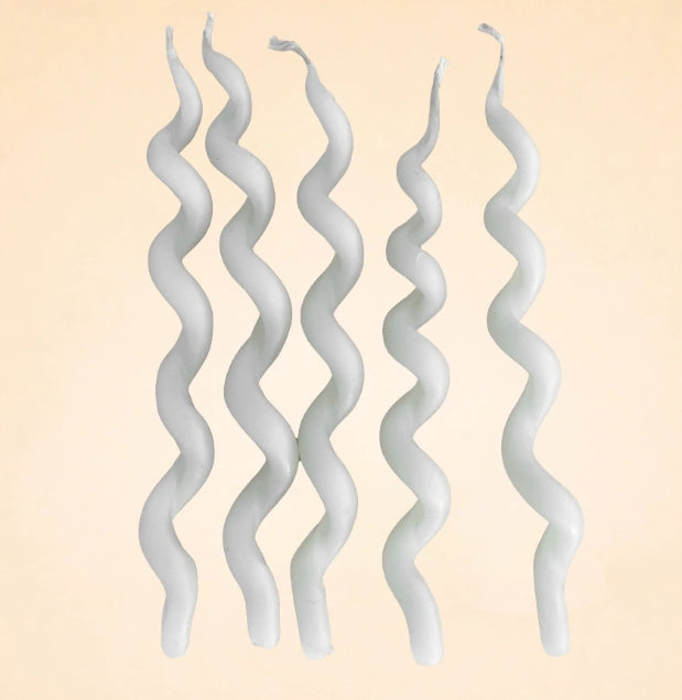 Camp Hollow Curly Birthday Candle Set of 5