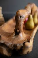 Lg Oval Teak Bowl
