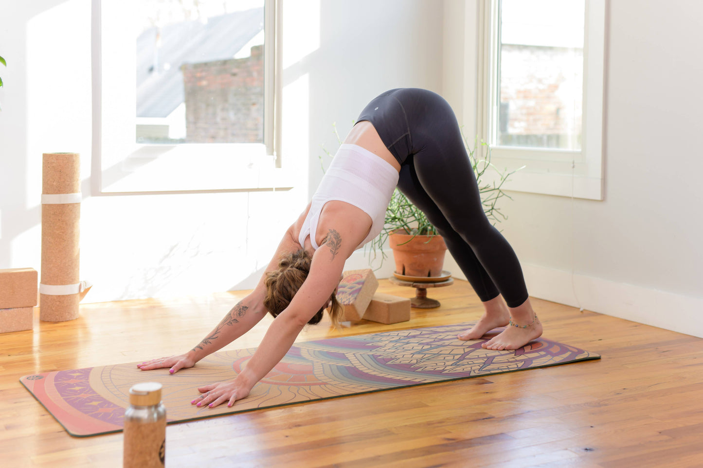 Mountain Magic Aura Cork Yoga Mat: 72" x 26"