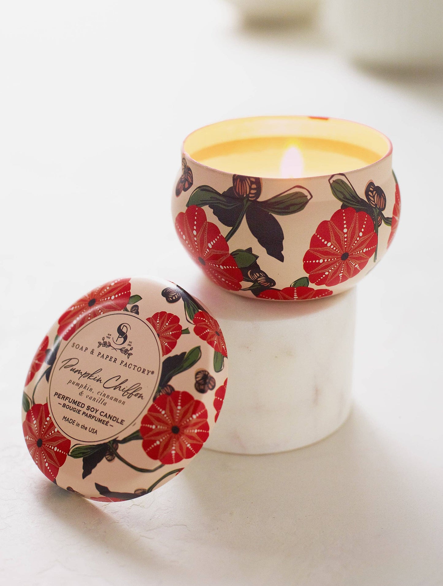 Pumpkin Chiffon Small Tin Soy Candle