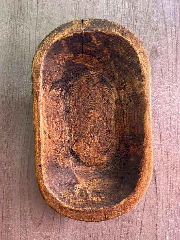 Moon & Star Wood Bowl, Natural, Handmade, Farmhouse Décor #B
