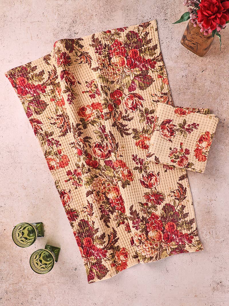 Bountiful Harvest Tea Towel Antique