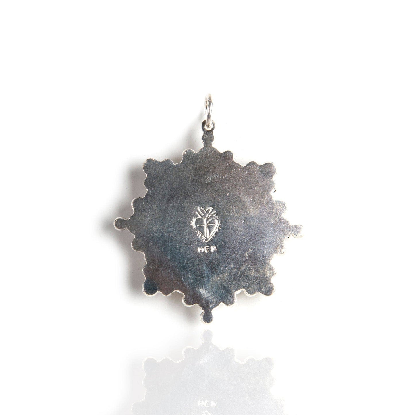 Cloister Sacred Heart Medallion: Silver
