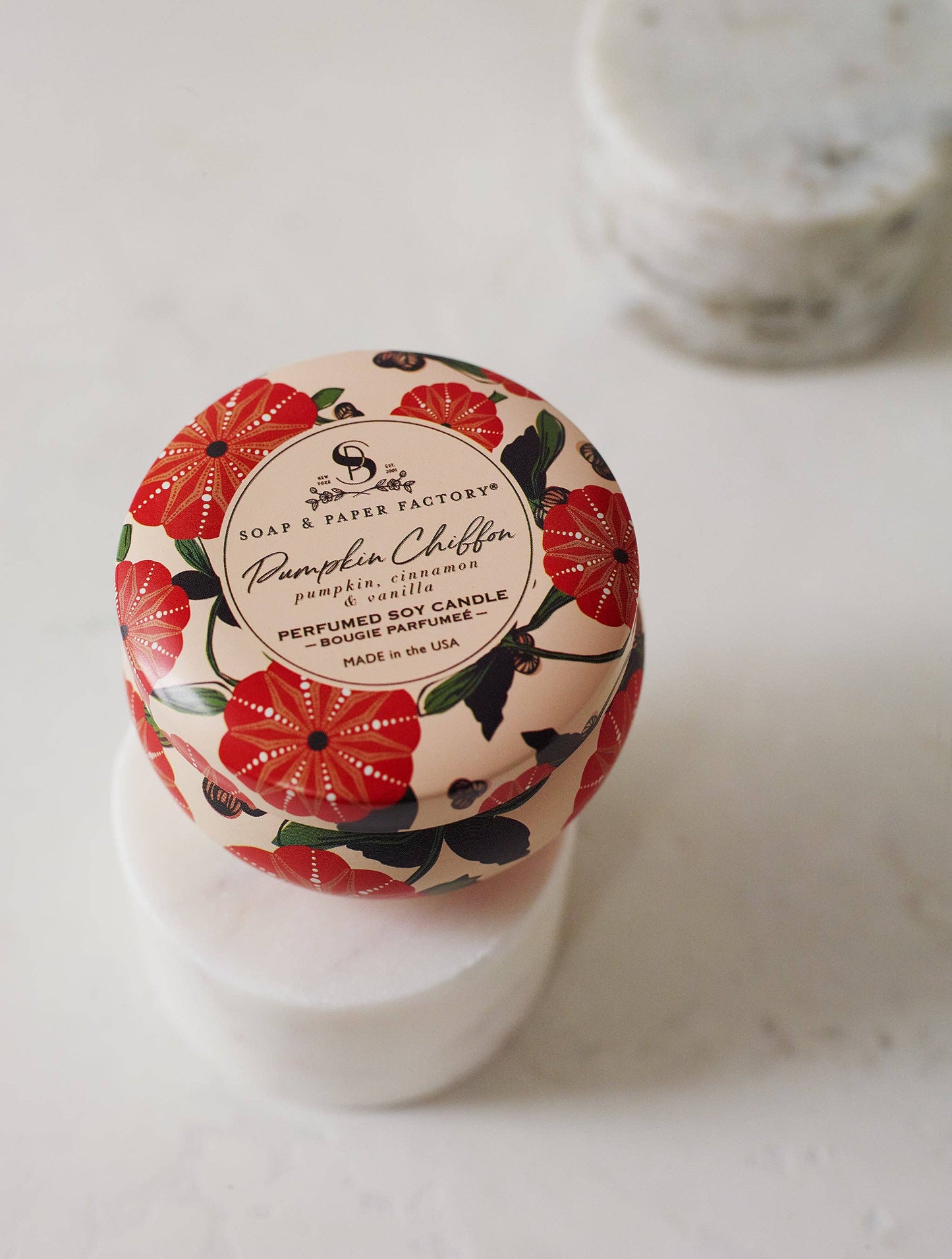 Pumpkin Chiffon Small Tin Soy Candle