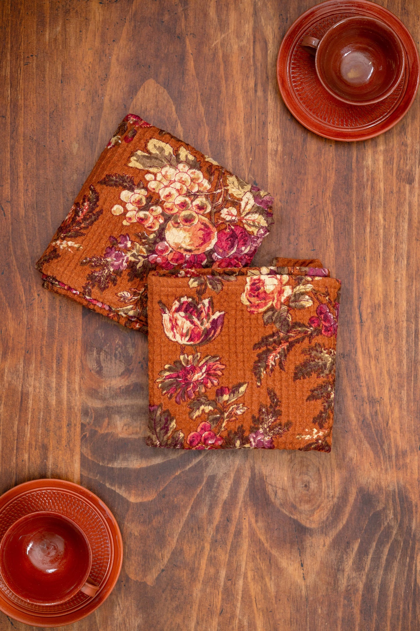 Bountiful Harvest Tea Towel - Rust