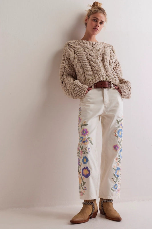 Willow floral Embroidered jeans