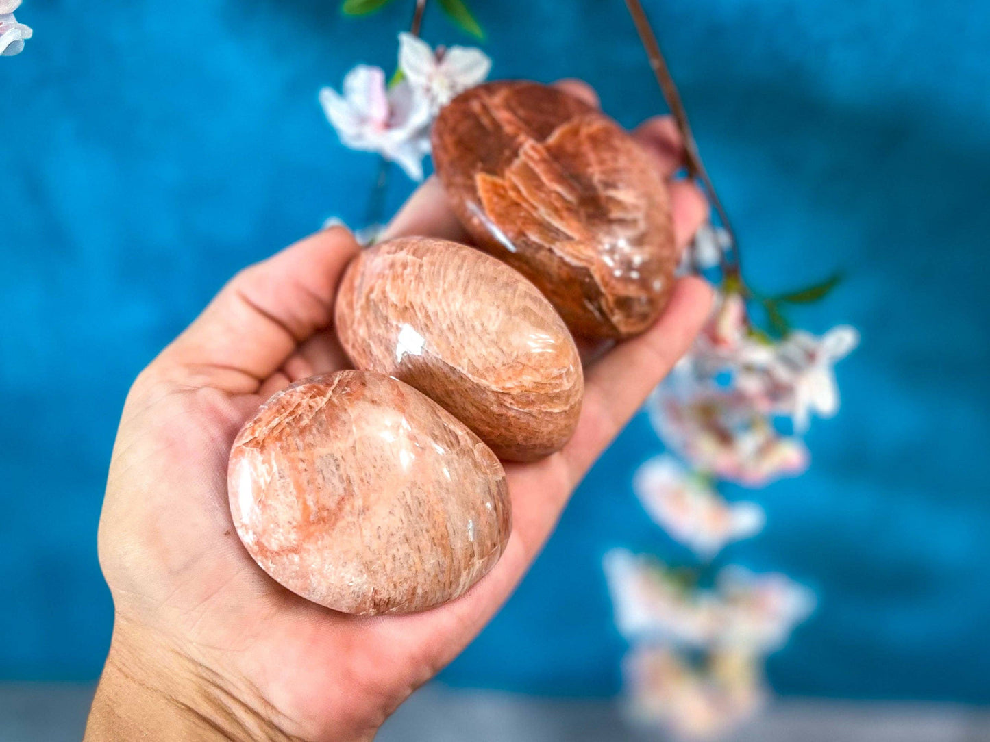 Peach Moonstone PalmStone