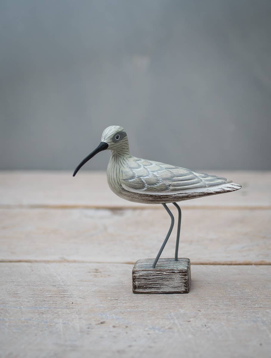 Mini Curlew - 4.5"H - Hand Carved Ornament