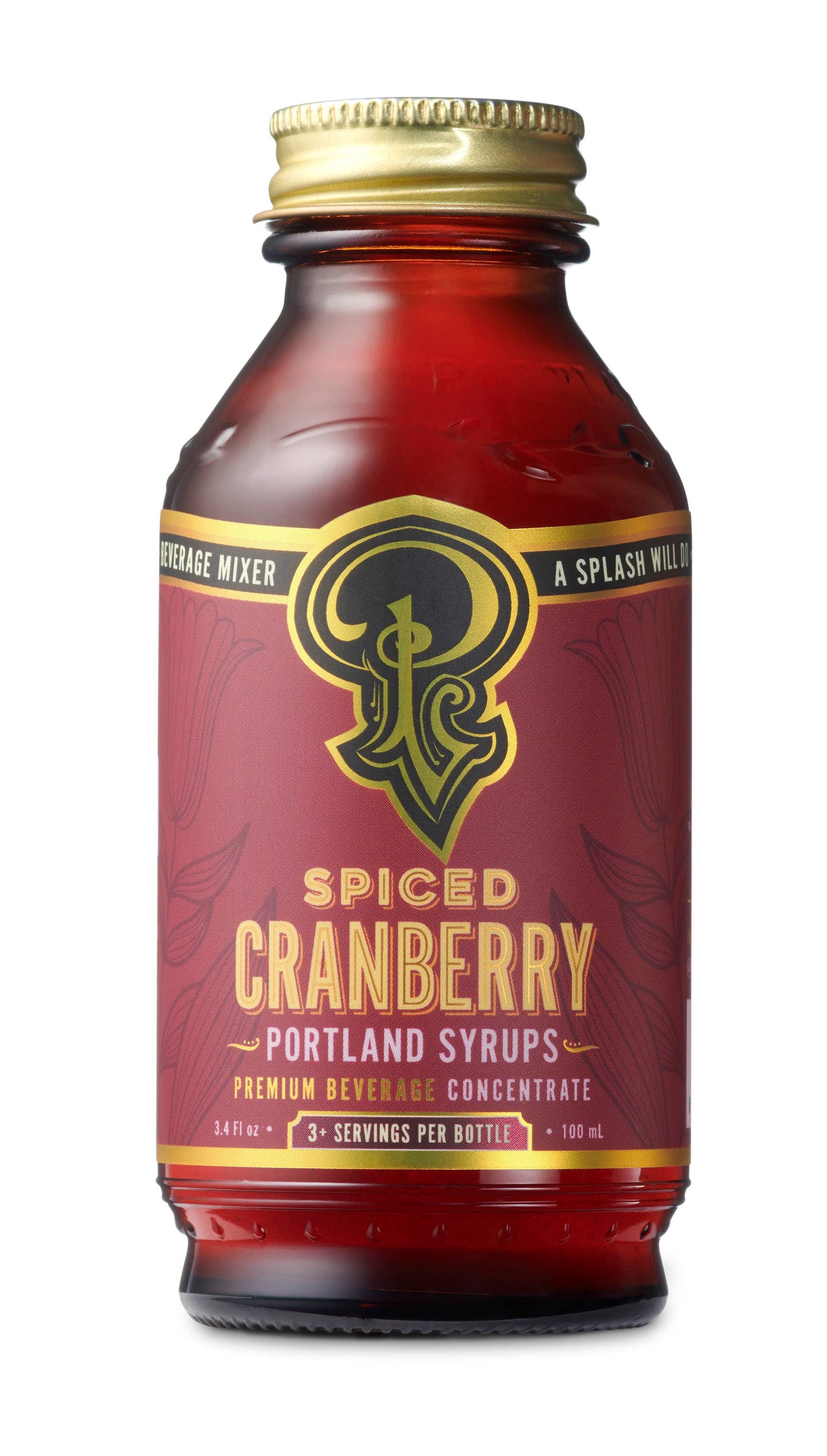 Spiced Cranberry Syrup 3.4oz - cocktail / mocktail drink mix