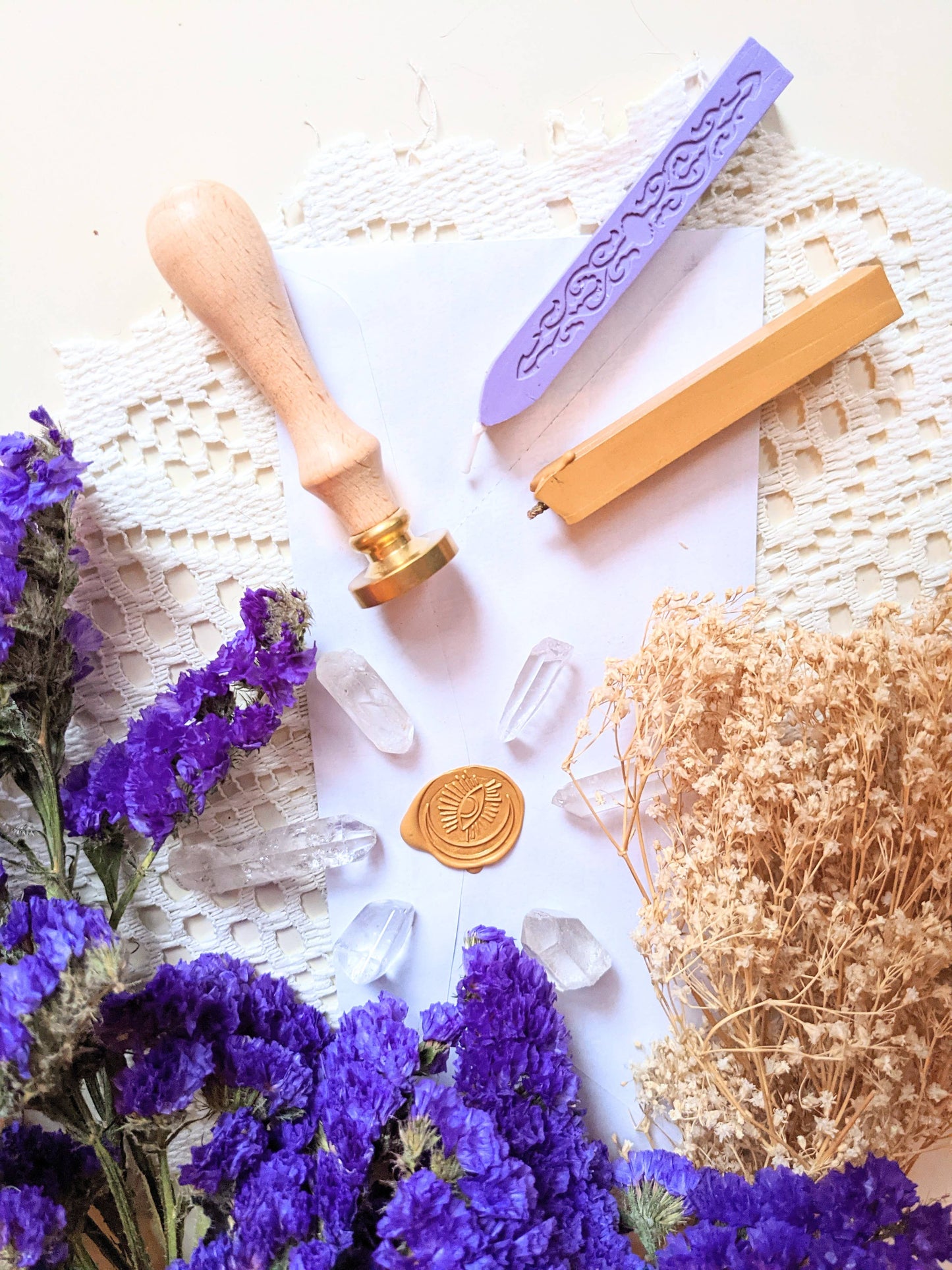 Moon Eye Wax Seal Stamp Set Invitation Sealing Stamp Lunar