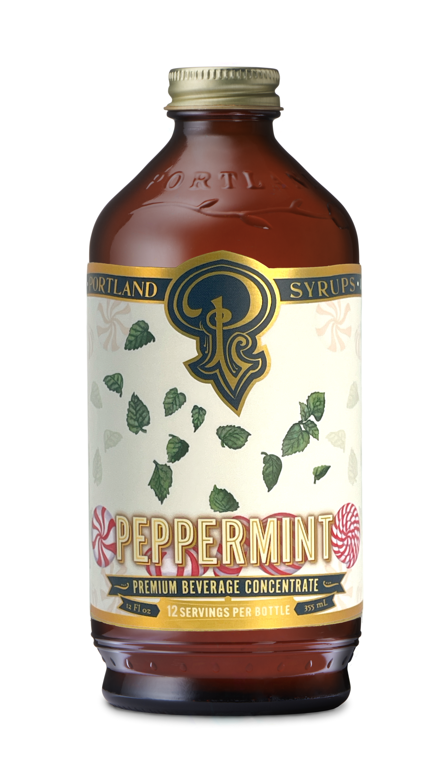 Peppermint Syrup 12oz - cocktail / mocktail beverage mixer