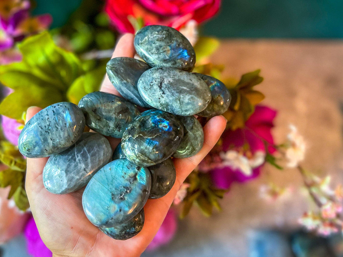 BLUE Labradorite PalmStone