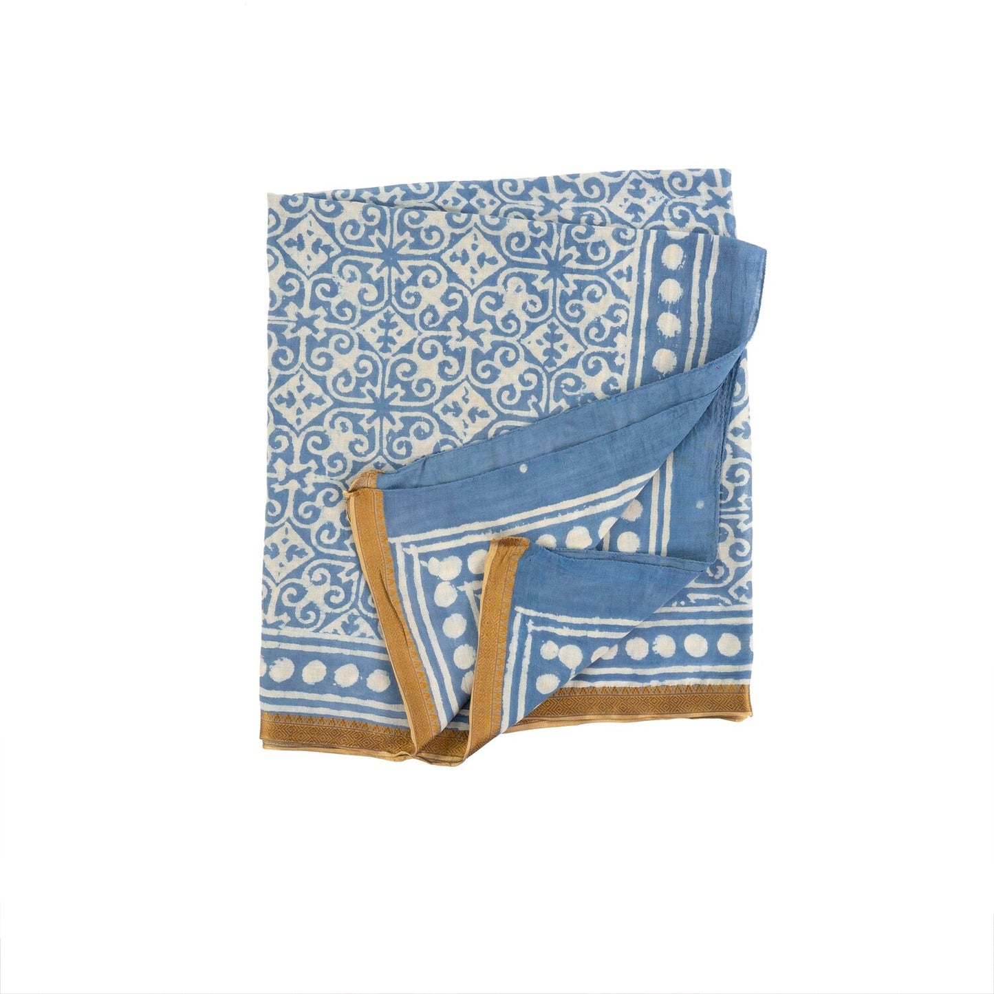 Dabu Block Print Sarong - Blue