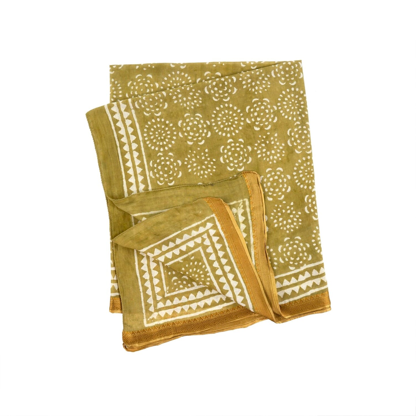 Dabu Block Print Sarong - Gold