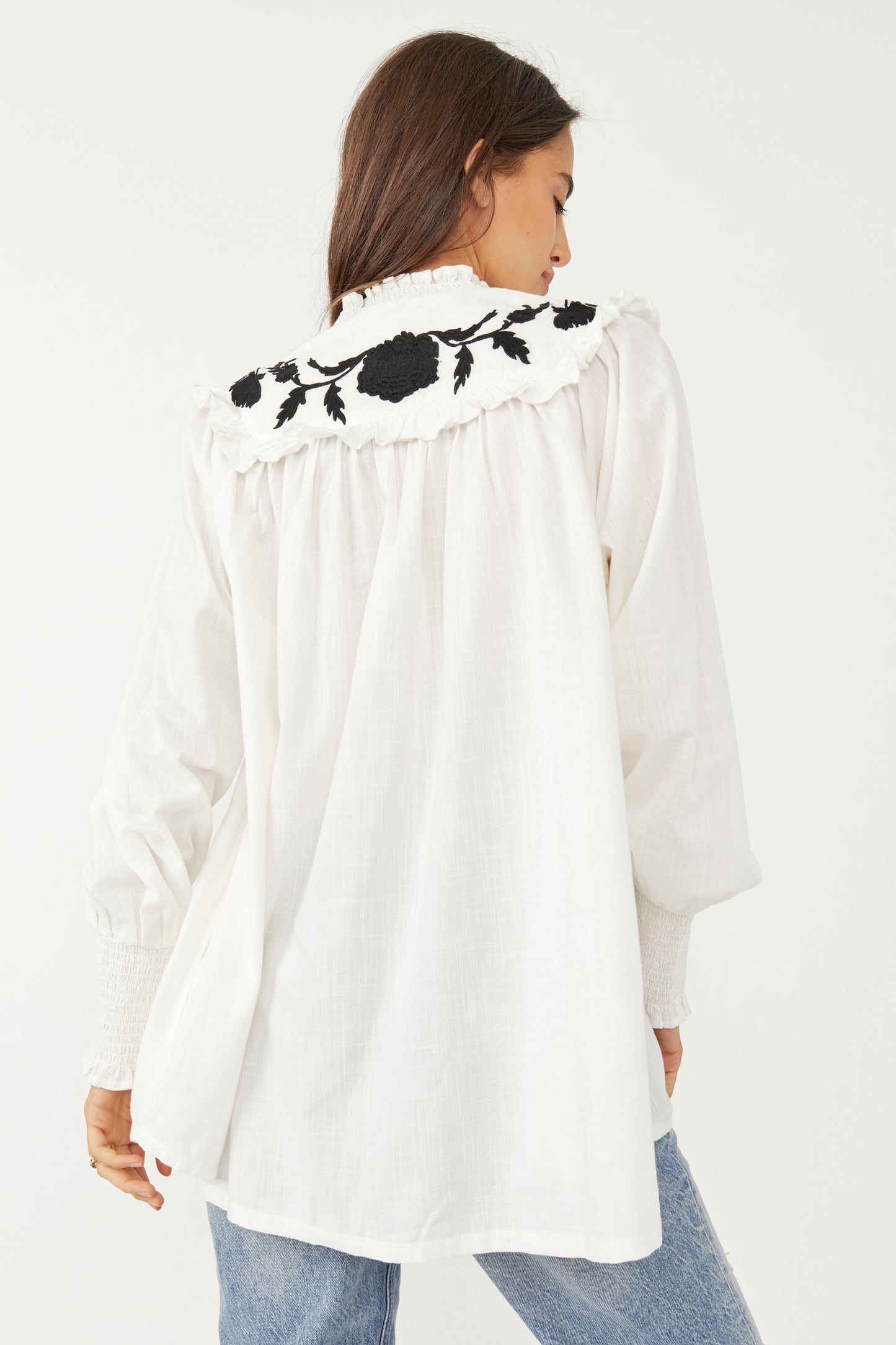Rose Vines Embroided Top