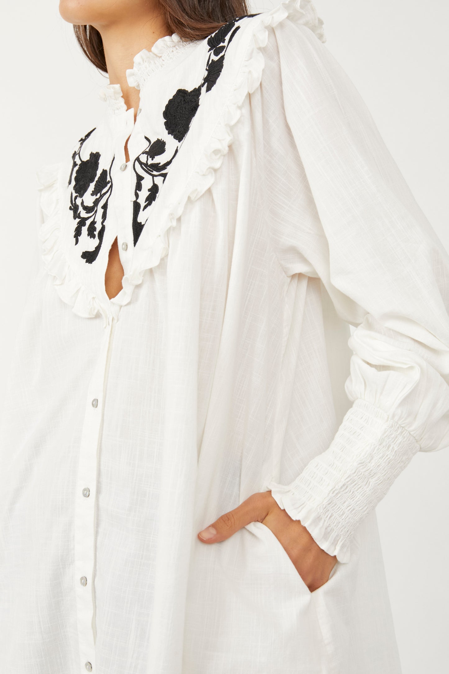 Rose Vines Embroided Top