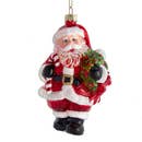 Santa w Wreath - Glass