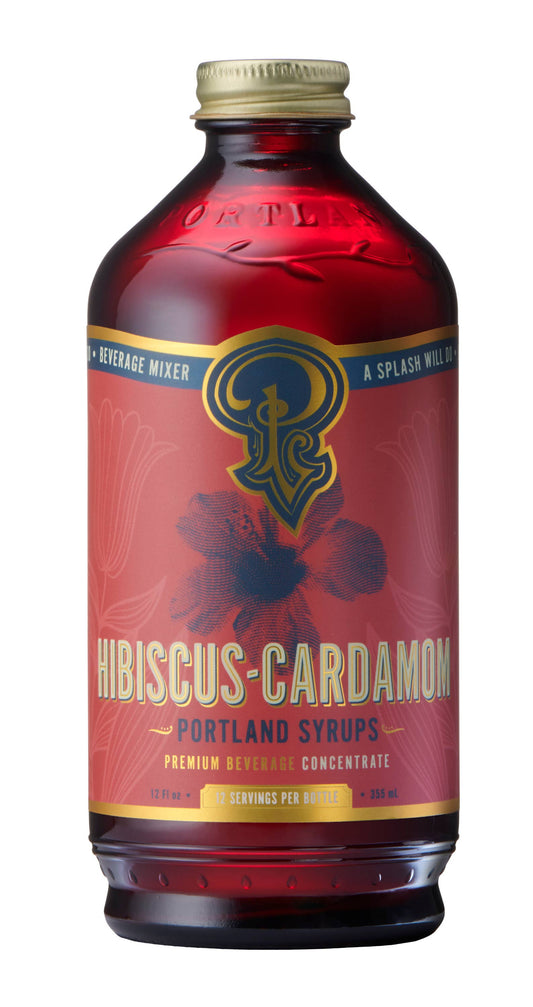 Hibiscus Cardamom Syrup 12oz - cocktail / mocktail mixer