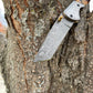 Damascus Steel Eagle Engraved Checkered Pocket Knife TK-041