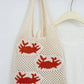 Ocean Theme Crochet Tote Beach Bag: Conch