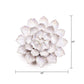 White Ceramic Flowers For Tabletop Or Wall Hanging: Ivory Ranunculus