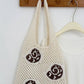 Ocean Theme Crochet Tote Beach Bag: Crab