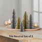 Honeycomb trees, vintage folding paper, Christmas