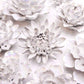 White Ceramic Flowers For Tabletop Or Wall Hanging: Ivory Ranunculus