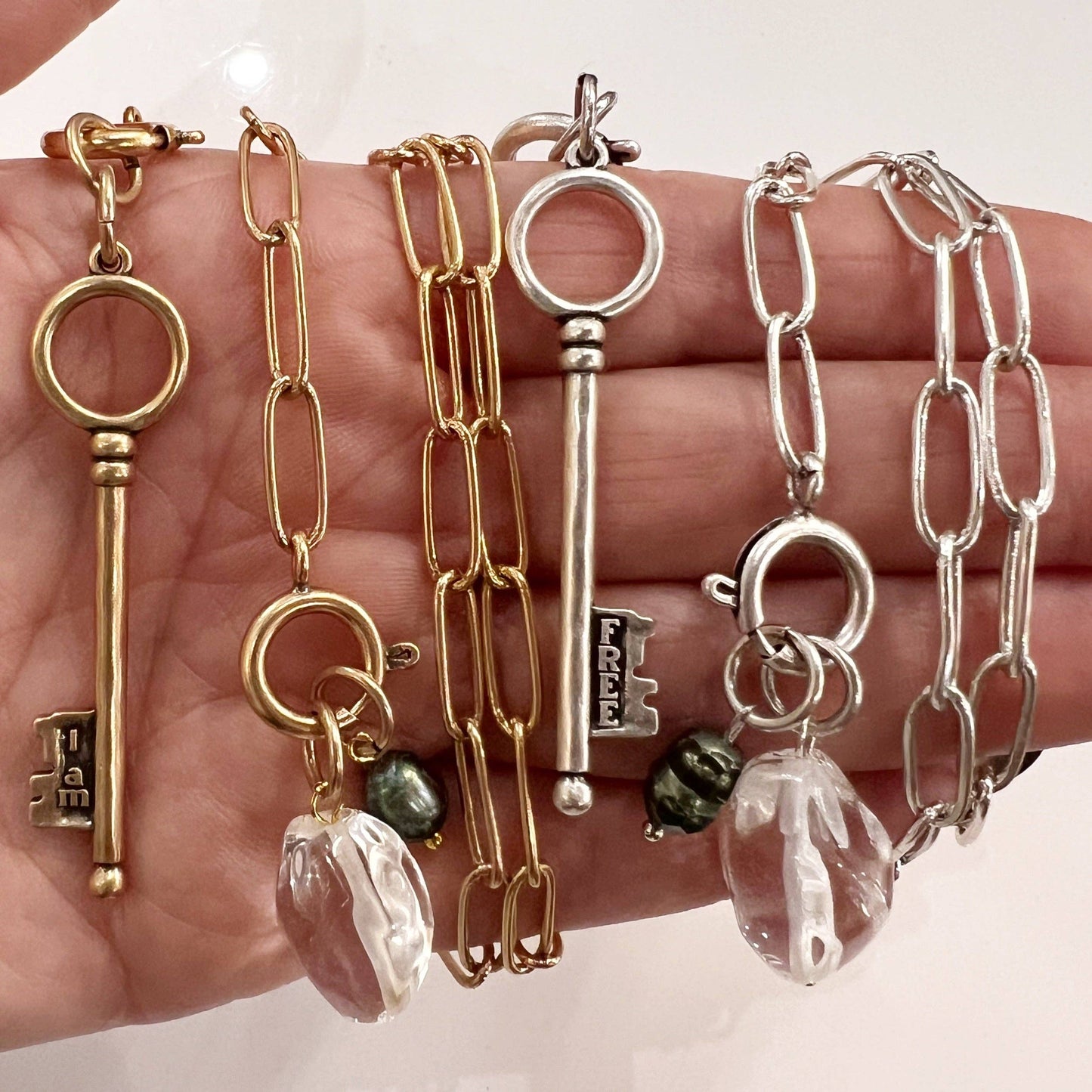 I AM FREE | KEY | Versa Chain: Silver Finish