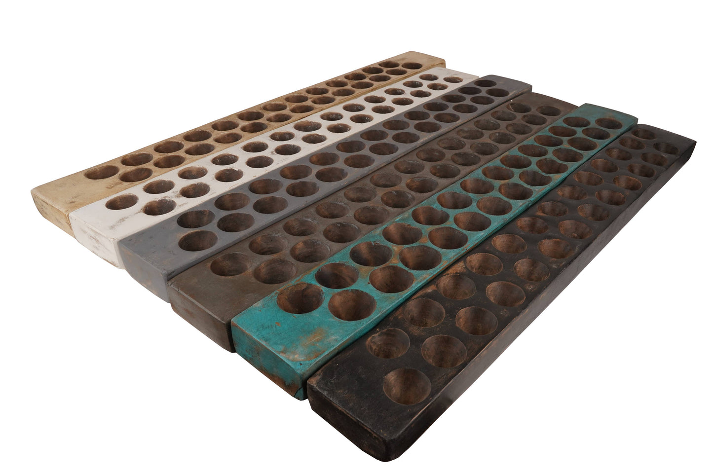 Antique Mini Sugar Mold-22-26 Holes-Old Original-Colors: Black