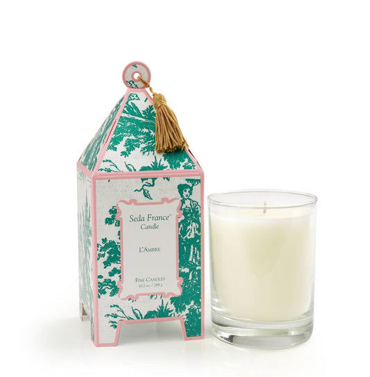 L'Ambre Classic Toile Pagoda Box Candle