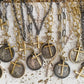 Relic Coin and Cross Necklace: Antique Bronze 30"